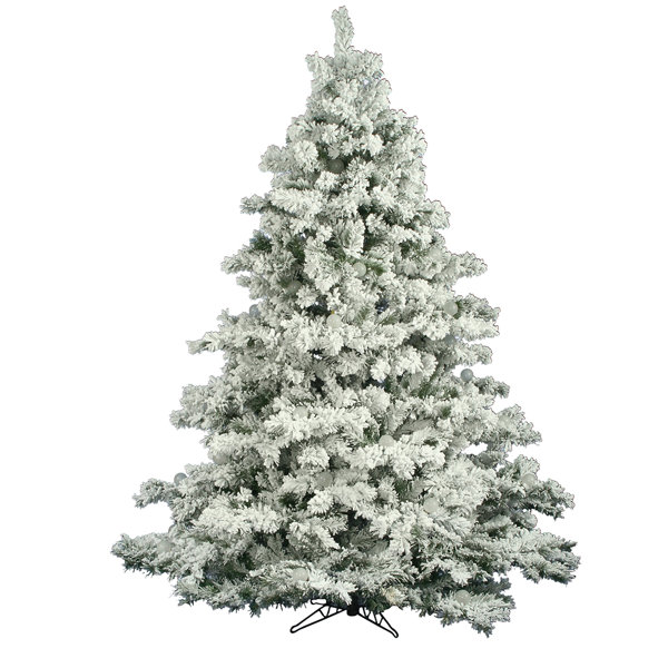 the holiday aisle flocked alaskan 6 5 39 white pine 8 5 christmas tree pre lit